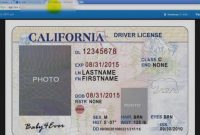 California Drivers License Template Simple California within Blank Drivers License Template