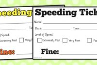 Car Speeding Ticket (Teacher Made) with Blank Speeding Ticket Template