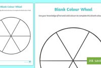 Cfe Blank Colour Wheel Worksheet (Teacher Made) intended for Blank Color Wheel Template
