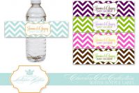 Chevron Collection – Printable Water Bottle Labels | Water for Free Water Bottle Labels For Baby Shower Template