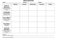 Child Care Lesson Plan Templates – Google Search | Infant intended for Blank Preschool Lesson Plan Template