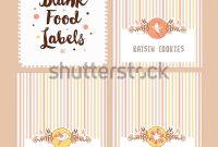 Collection Blank Food Labels Birthday Party Stock pertaining to Blank Food Label Template