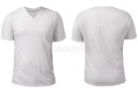 Design-Vorlage Für Ein Weißes V-Neck-Shirt Stockfoto – Bild with Blank V Neck T Shirt Template