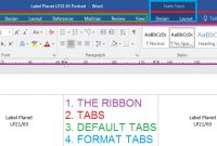 Designing A Label Template – Finding Word's Design Tools for 5 Tab Label Template