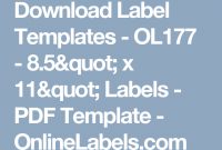 Download Label Templates – Ol177 – 8.5" X 11" Labels – Pdf in Online Labels Template