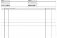 Download Production Call Sheet Template A Good Call Sheet inside Blank Call Sheet Template