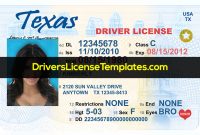 Download Texas Drivers License Editable Template Psd in Blank Drivers License Template