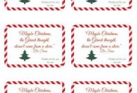 Dr. Seuss Christmas Handmade Gift Label with Xmas Labels Templates Free