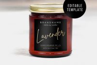 Editable Candle Label – Gold Effect- Product Label Template – Diy Label –  3X3In – Printable Label – Minimal Label Design – Edit Yourself intended for Chutney Label Templates