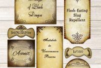 Editable Potion Labels – Harry Potter Style in Harry Potter Potion Labels Templates