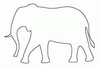 Elephant Pattern. Use The Printable Outline For Crafts regarding Blank Elephant Template