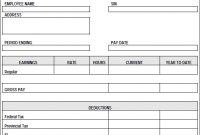 Employee Paycheck Stub Template For Microsoft Word And Pdf pertaining to Blank Pay Stub Template Word