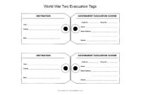 Evacuation Name Tags (Sb12410) – Sparklebox in Evacuation Label Template