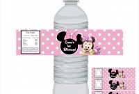 Free 20+ Water Bottle Labels In Psd | Vector Eps regarding Minnie Mouse Water Bottle Labels Template