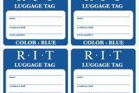 Free 28+ Sample Luggage Tag Templates In Pdf | Psd with Luggage Label Template Free Download