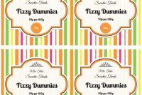 Free Autofill And Fillable Fizzy Dummies Sweet Jar Labels pertaining to Sweet Labels Template