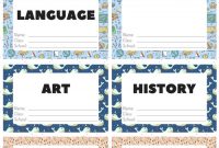 Free Cute Label Stickers For School With Blank Templates throughout Notebook Label Template