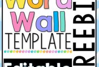 Free Editable Word Wall Template pertaining to Blank Word Wall Template Free