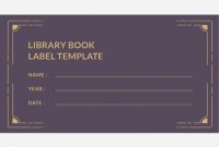 Free Library Book Label Template: Download Undefined+ Book throughout Notebook Label Template