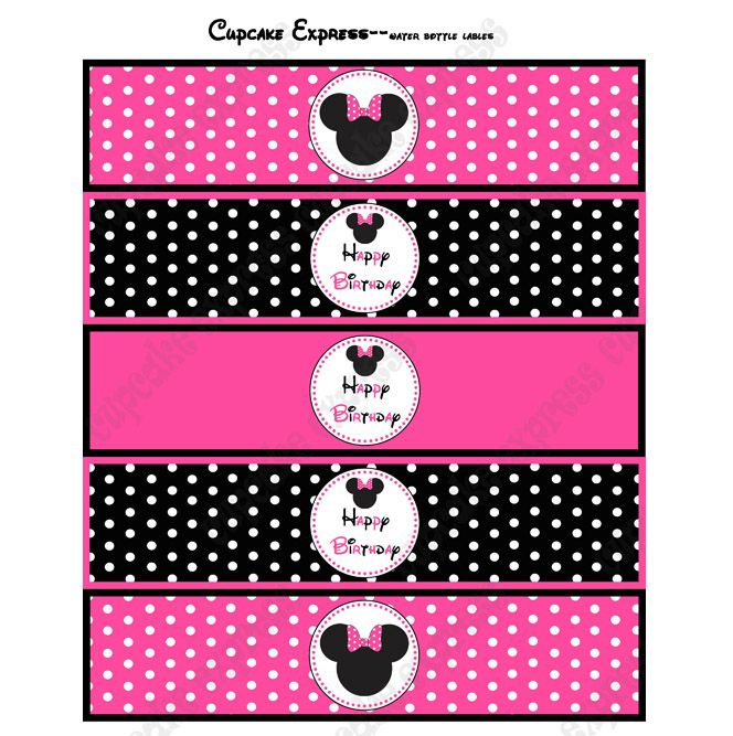 Free Minnie Mouse Printables | Minnie Mouse Printable Water pertaining to Minnie Mouse Water Bottle Labels Template