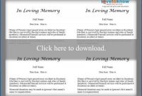 Free Obituary Templates | Lovetoknow in Fill In The Blank Obituary Template
