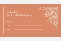 Free Printable Book Label Template: Download Undefined+ Book intended for Notebook Label Template