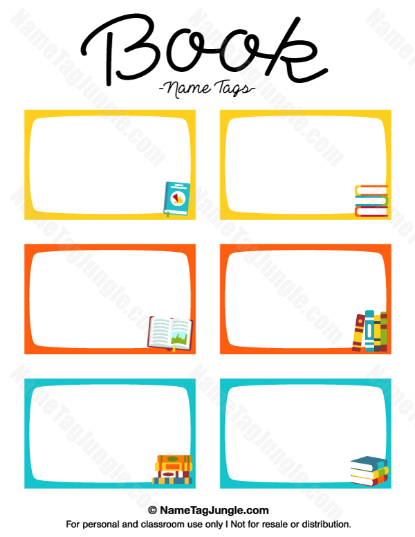 Free Printable Book Name Tags. The Template Can Also Be Used throughout Free Name Label Templates