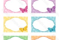 Free Printable Butterfly Name Tags. The Template Can Also Be with regard to Butterfly Labels Templates