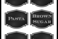 Free Printable: Chalkboard Style Pantry Labels | Free with Pantry Labels Template