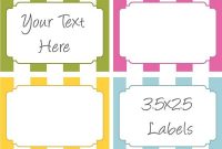 Free Printable Labels | Printable Label Templates, Labels throughout 4 X 2.5 Label Template