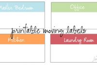 Free Printable Moving Box Labels (Color Codedroom throughout Moving Box Labels Template