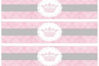 Free Printable Princess Water Bottle Labels Www.facebook with Free Water Bottle Labels For Baby Shower Template