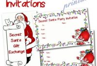 Free Printable Secret Santa Invitations | Secret Santa inside Secret Santa Label Template