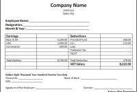Free Printable Template Of Salary Slip With Company Name And intended for Blank Payslip Template