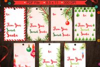 Free Secret Santa Gift Tags | Santa Gift Tags, Free in Secret Santa Label Template