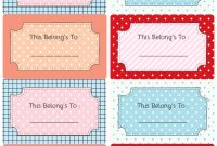 Free Stationery And Multi-Purpose Labels | Labels Printables for Notebook Label Template