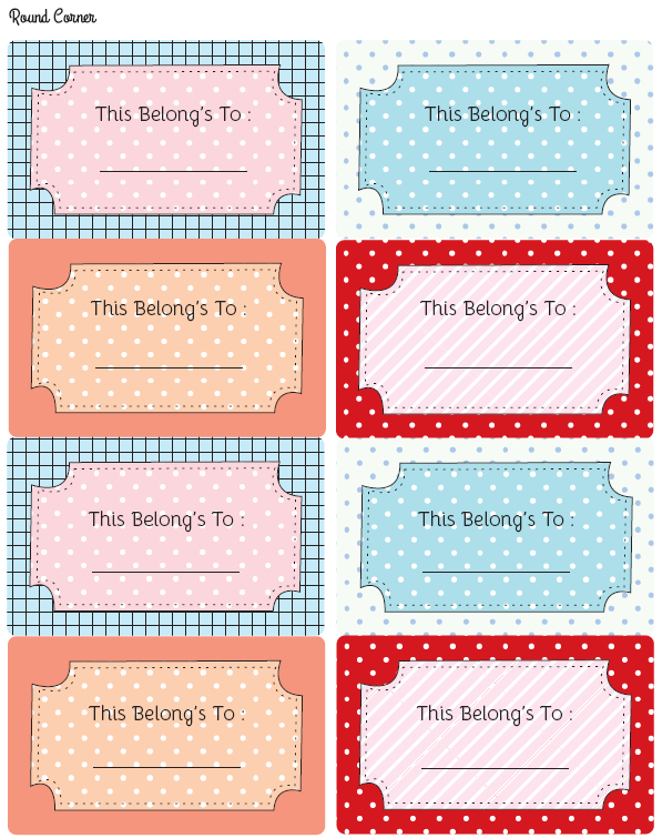 Free Stationery And Multi-Purpose Labels | Labels Printables for Notebook Label Template