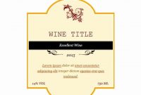 Free Wine Label Template In 2020 | Free Wine Bottle Label within Wine Label Template Word