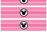 Free+Printable+Minnie+Mouse+Water+Labels | Tarjeta De for Minnie Mouse Water Bottle Labels Template