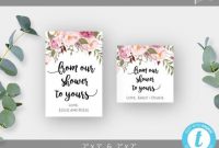 From Our Shower To Yours Sticker Label Template, Floral with regard to Bridal Shower Label Templates