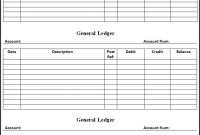 General Ledger Template | Free Printable Ms Word Format intended for Blank Ledger Template