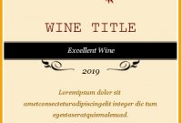Gratis Wine Label Word Format pertaining to Wine Label Template Word
