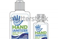 Hand Sanitizer Label Design Vector Graphic Stock Vector pertaining to Hand Sanitizer Label Template