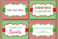 Holiday Party Food Labels, Christmas Food Labels, Printable regarding Food Label Template For Party