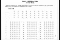 How To Create A Multiple Choice Test Answer Sheet In Word with Blank Answer Sheet Template 1 100