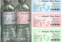How To Create Baby Shower Water Bottle Labels | Free inside Baby Shower Bottle Labels Template