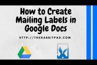How To Create Mailing Labels In Google Docs – Youtube throughout Google Docs Label Template
