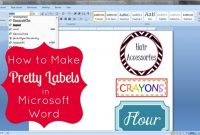 How To Make Pretty Labels In Microsoft Word regarding Microsoft Word Label Printing Templates
