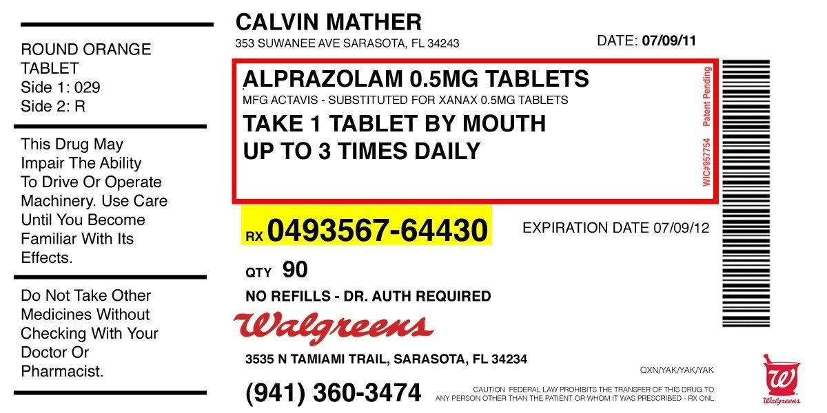 Image Result For Walgreens Prescription Label Template for Prescription Bottle Label Template