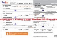 International L Fed-Ex Label Method 2018 Working | Sample throughout Fedex Label Template Word
